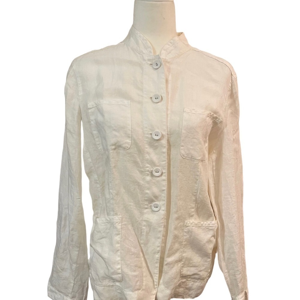 NWT TALBOTS Irish Linen White Jacket